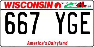 WI license plate 667YGE