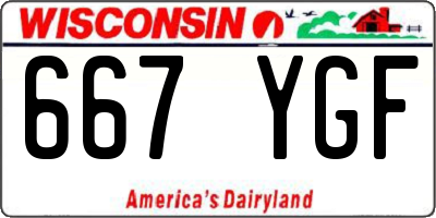 WI license plate 667YGF