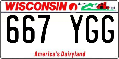 WI license plate 667YGG