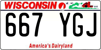 WI license plate 667YGJ