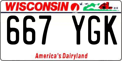 WI license plate 667YGK