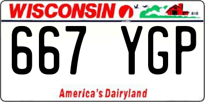 WI license plate 667YGP