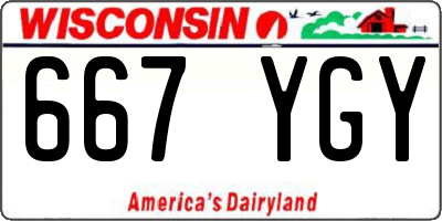 WI license plate 667YGY