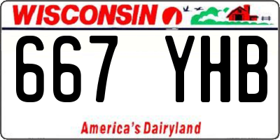 WI license plate 667YHB