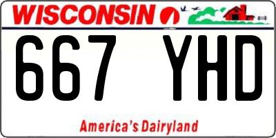 WI license plate 667YHD