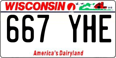 WI license plate 667YHE