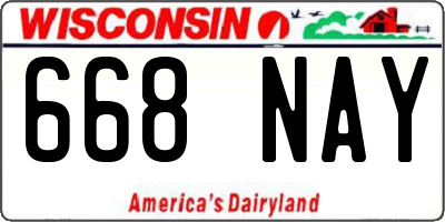 WI license plate 668NAY