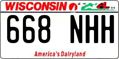 WI license plate 668NHH