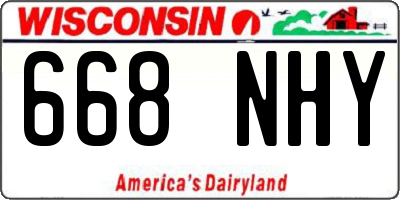 WI license plate 668NHY