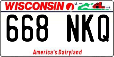 WI license plate 668NKQ