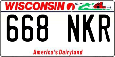 WI license plate 668NKR
