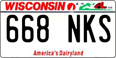 WI license plate 668NKS