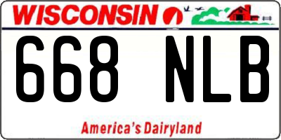 WI license plate 668NLB