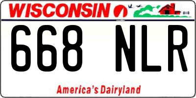 WI license plate 668NLR