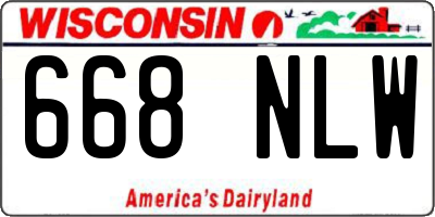 WI license plate 668NLW