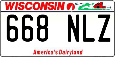 WI license plate 668NLZ