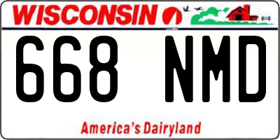 WI license plate 668NMD