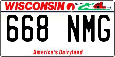 WI license plate 668NMG