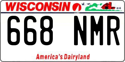 WI license plate 668NMR