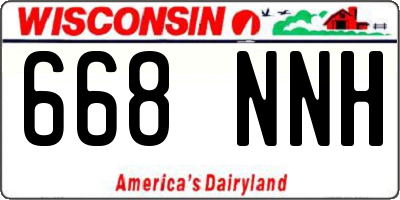 WI license plate 668NNH