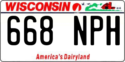 WI license plate 668NPH
