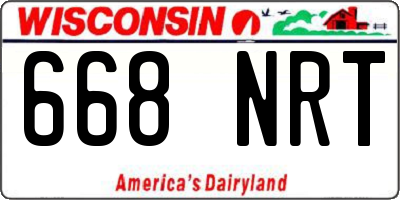 WI license plate 668NRT