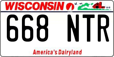 WI license plate 668NTR