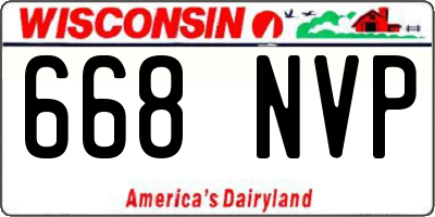 WI license plate 668NVP