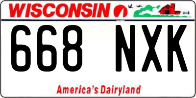 WI license plate 668NXK