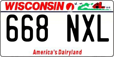 WI license plate 668NXL