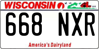 WI license plate 668NXR