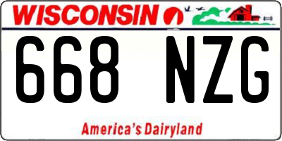 WI license plate 668NZG