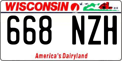 WI license plate 668NZH
