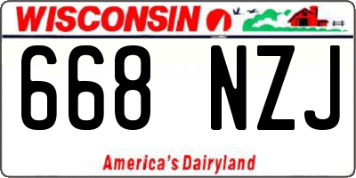 WI license plate 668NZJ