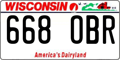 WI license plate 668OBR
