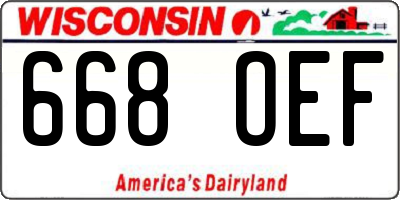 WI license plate 668OEF