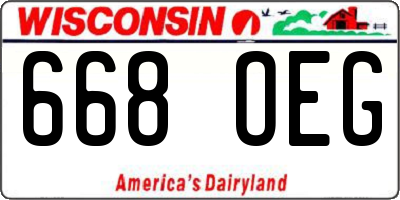 WI license plate 668OEG