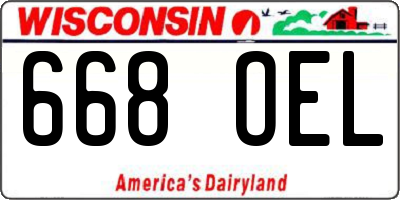 WI license plate 668OEL