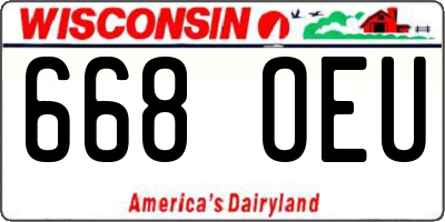 WI license plate 668OEU