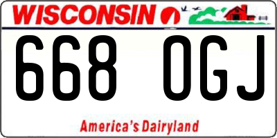 WI license plate 668OGJ