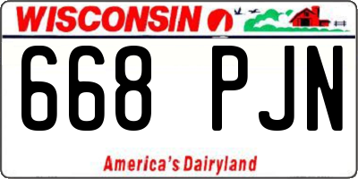 WI license plate 668PJN