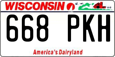 WI license plate 668PKH
