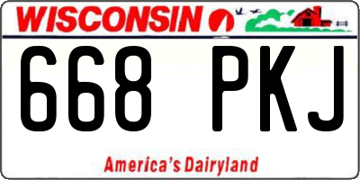 WI license plate 668PKJ