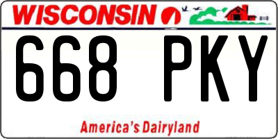 WI license plate 668PKY