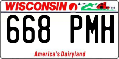 WI license plate 668PMH