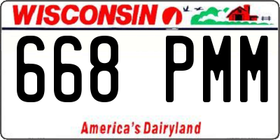 WI license plate 668PMM