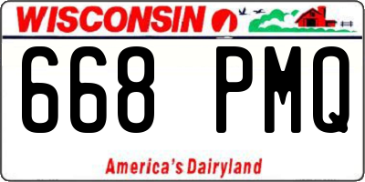 WI license plate 668PMQ