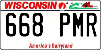 WI license plate 668PMR
