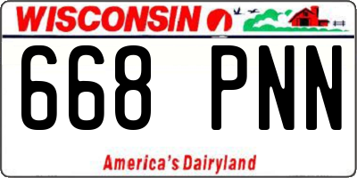WI license plate 668PNN