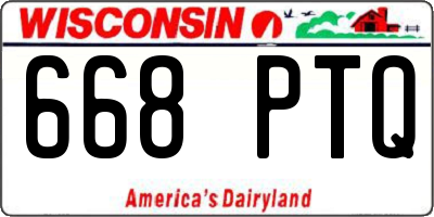 WI license plate 668PTQ